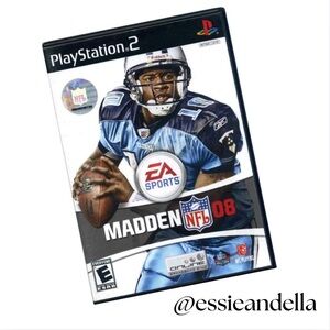Sony PlayStation 2 Madden NFL 08 Video Game - Black, Blue, White